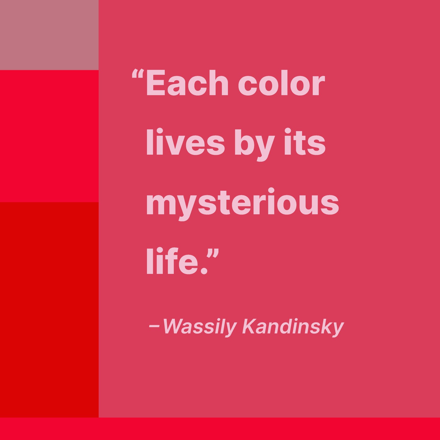 Red Ratio Poster - Kandinsky Quote