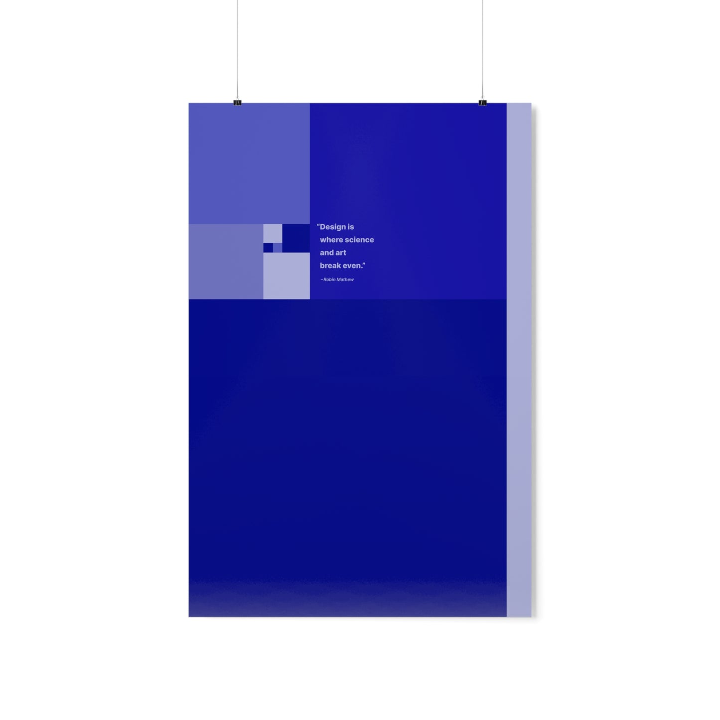 Blue Ratio Poster - Design Quote