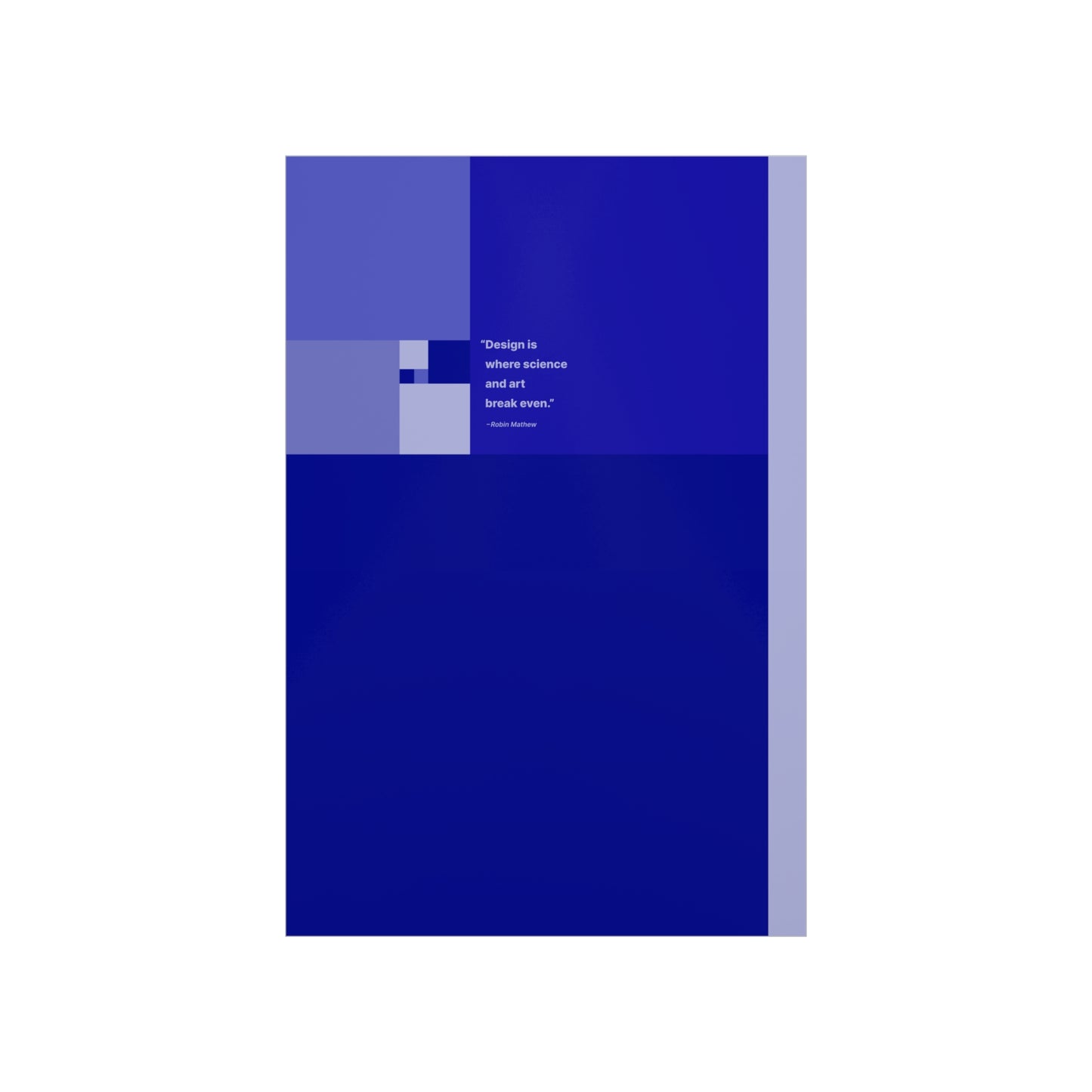 Blue Ratio Poster - Design Quote